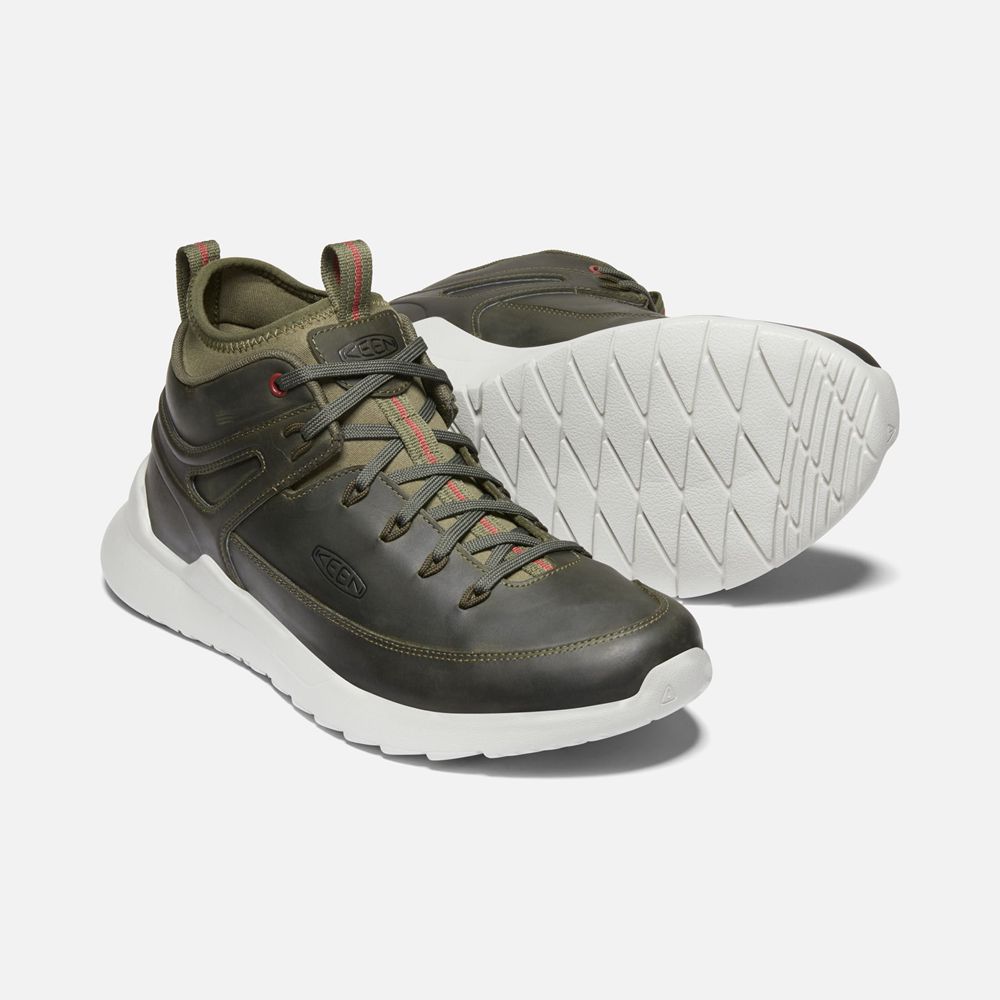 Baskets Keen Homme Vert Olive Foncé | Highland Mid | PXOHM-3217